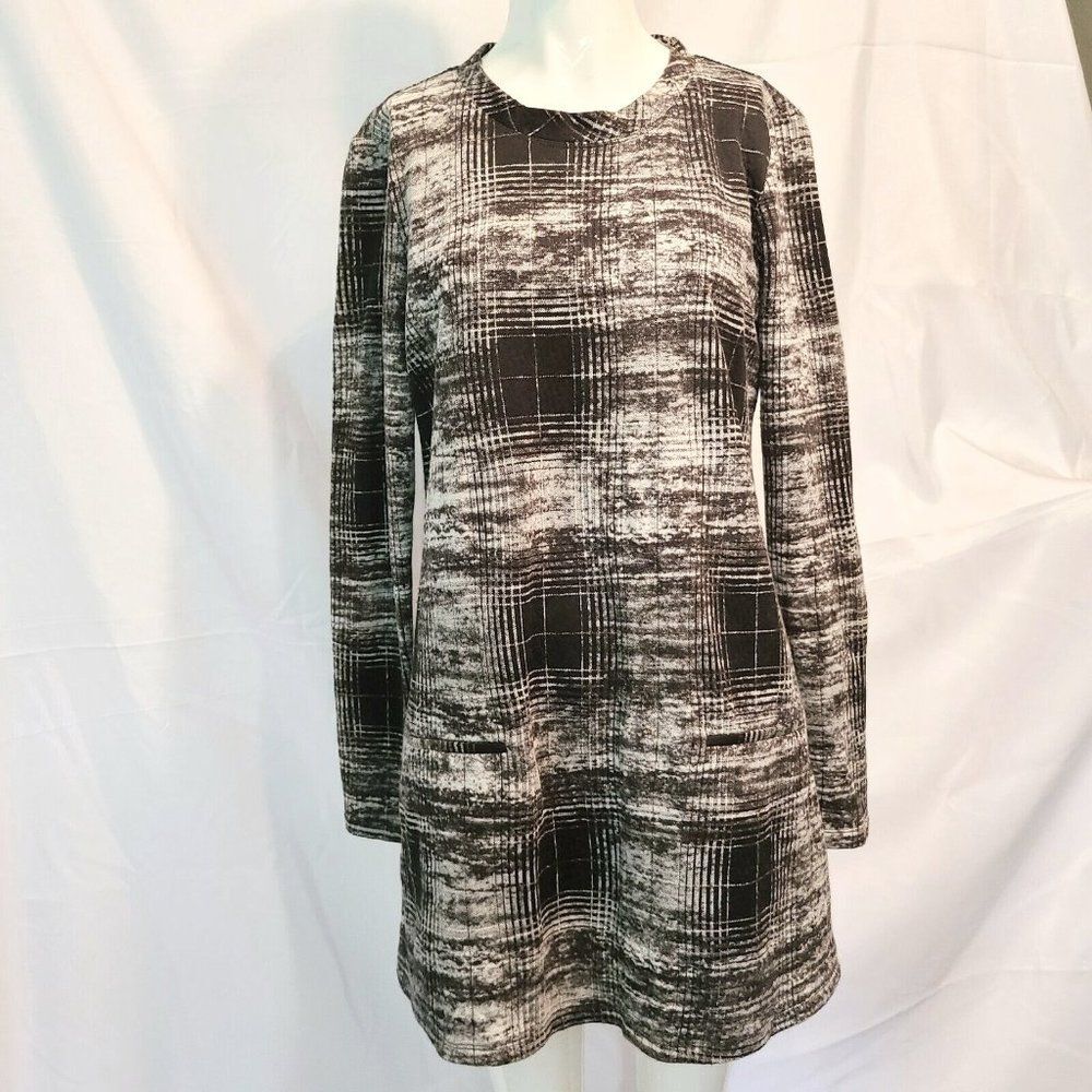BCBGeneration  Small Tunic Dress Long Sleeve Black Gray‎